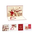 thumbnail image 3 of BEADCEST Handcrafted Valentine's Day Greeting Card 3D Appearance Romantic Design for Friends and Family 1pc, 3 of 8