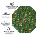 thumbnail image 3 of Lsque Mask And Palm Leaves Pattern 4" Drink Coasters Set of 4, PVC Leather Absorbent Coasters, Table Coaster Set Decorative Coffee Cup Coasters Housewarming Gift -Octagon, 3 of 6