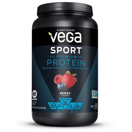 Vega Sport Premium Plant Protein Powder, Berry, 30g Protein, 1.8lb, 28.3oz