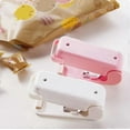 thumbnail image 5 of Pink Mini Bag Sealer, Food Saver for Storing Cereal Cookies Snacks, 5 of 5
