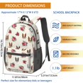 thumbnail image 3 of Boston Terrier and Floral Cream Pattern 17" School Backpacks for Teens,Waterproof Oxford Fabric,S-Shape Padded Straps for School,Travel,Hiking,Camping, 3 of 6