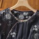 thumbnail image 5 of mfyjkho Tops Elegantes Para Mujer, Suéter De Cuello Redondo Con Mangas 3/4 Y Botones Bordados De Lino Sintético Para Mujer Tops Para Salir Para Mujer M, 5 of 8