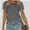 Gray, variant on Womens Summer Casual Short Sleeve Tunics Tops Crew Neck Blouses Dressy Basic Shirts