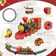 thumbnail image 3 of Preschool Train Toys Christmas Decorations Around Christmas Trees Trains With Lights And Sounds Battery Powered Locomotive Engine Tracks Color Cubes Christmas Board Games for Children Building Sticks, 3 of 4