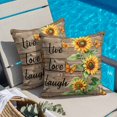 thumbnail image 5 of Sunflower Rustic Pillow Covers 18x18 Inch, Vintage Wooden Flowers Butterfly Linen Pillowcase with Invisible Zipper, Decorative Throw Pillow Covers Cushion Case for Couch Sofa Bed Living Room, 5 of 9