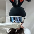 thumbnail image 4 of Jiibva Knit Ski Helmet Cover Bunny Ear Skiing Caps Cover Unisex Ski Helmet Cover for Snowboard, Winter Sports Helmet Accessories, 4 of 7