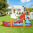 thumbnail image 3 of Topbuy Pirate-Themed Inflatable Kids Water Slide w/ Splash Pool & Climb Wall Indoor Outdoor Water Jumping Castle (without Blower), 3 of 10