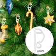 thumbnail image 6 of TISHITA 120 Pieces Christmas Gutter Clips Christmas Light Hooks Wind Chimes Ornaments Outdoor Light Mounting Clips Gutter Light Clips white, 6 of 8