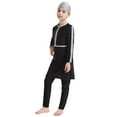 thumbnail image 4 of Ticikt Girls' 2 Piece Swimsuit Set Long Sleeve Long Pants Rashguard Set Sun Protection Swimdress 2026 Fashion,Color:Grey,4-5 Years, 4 of 8