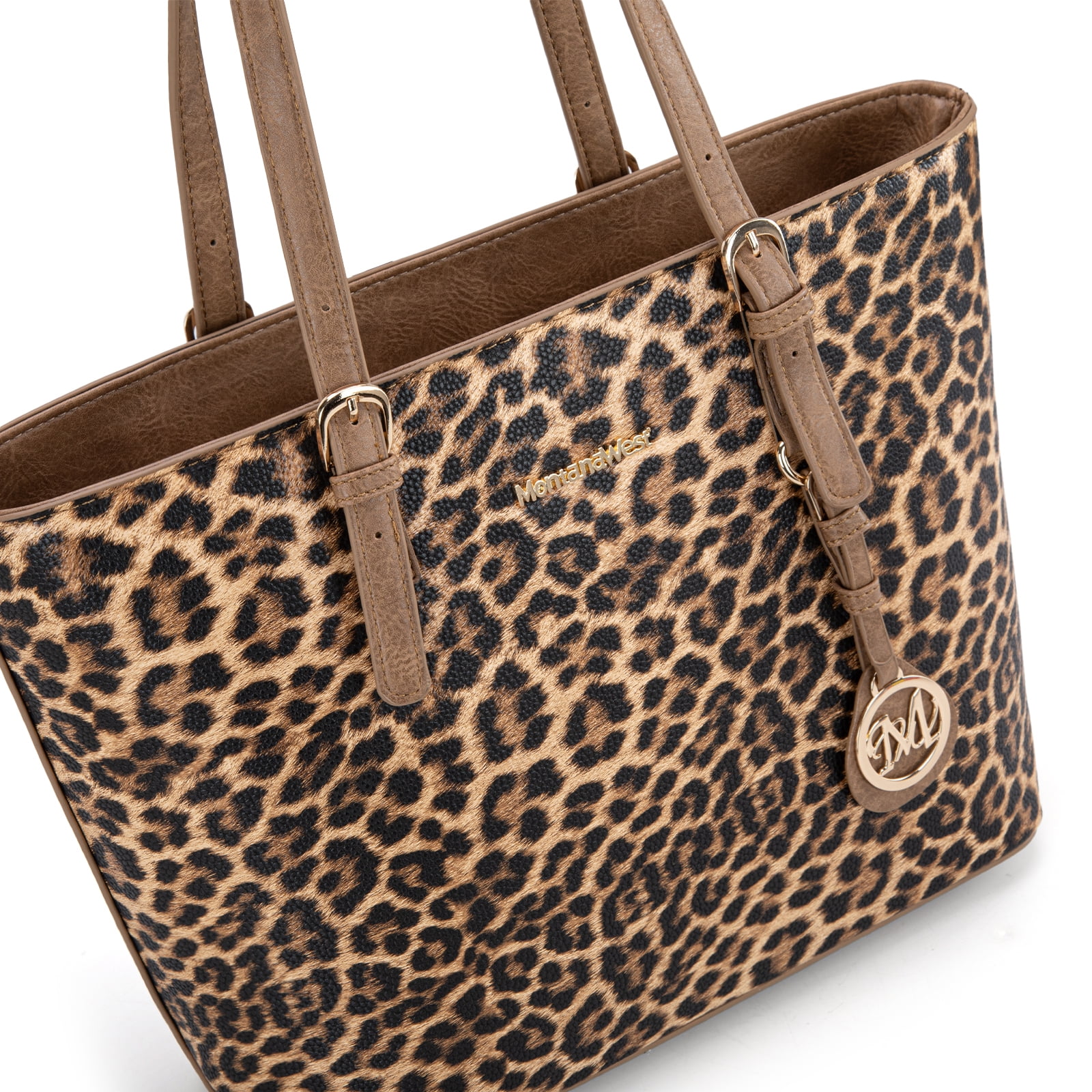 Montana West Purses for Women Tote Bag 3Pcs Set Leopard Print Satchel Handbags