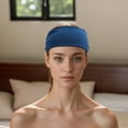 thumbnail image 6 of Unique Bargains 1 Pc Comfortable Headband Pure Color Wide Headband for Sport Navy Blue, 6 of 6