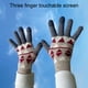 thumbnail image 4 of Guantes de invierno con pantalla táctil y estampado de flores que mantienen el calor para mujeres y hombres, 4 of 5