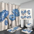 thumbnail image 2 of Prettyui-3D Digital Printing Waterproof Bathroom Shower Curtain Toilet Lid Cover Door Mat Set Home Decoration, 2 of 2