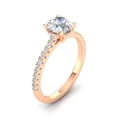 thumbnail image 2 of Certified 1 1/4ctw Diamond Halo Engagement Ring in 14k Rose Gold (1 1/4ctw, G-H, I2), 2 of 4