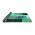 thumbnail image 2 of Ahgly Company Indoor Rectangle Patchwork Turquoise Blue Transitional Area Rugs, 3' x 5', 2 of 4