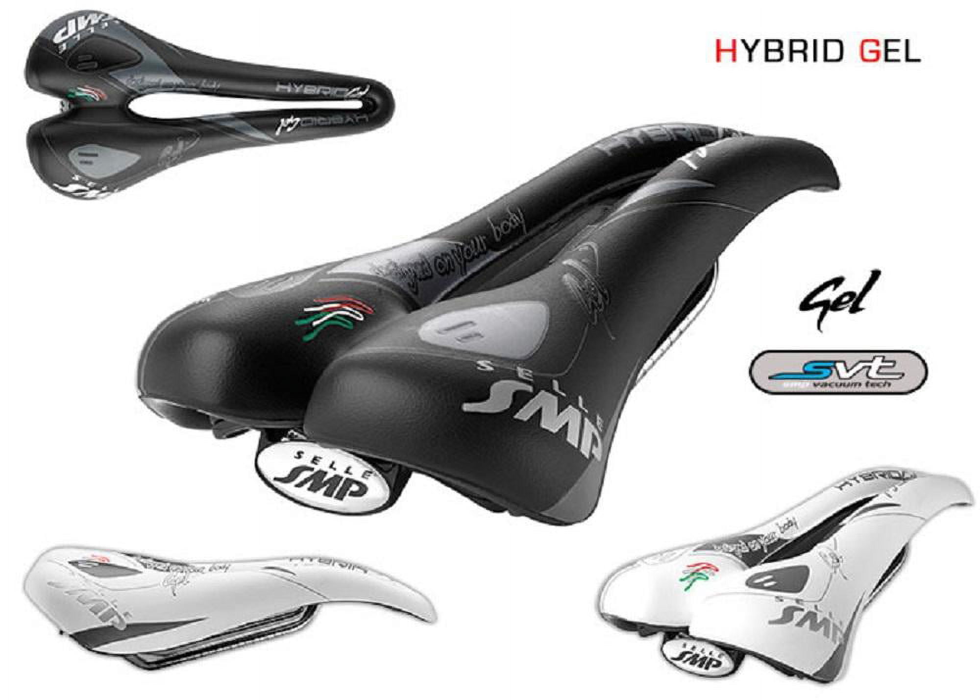 Selle SMP EXTRA Hybrid Gel Road Race MTB Saddle Black Black Walmart