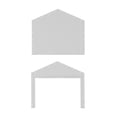 thumbnail image 1 of Lot de 2 Portes à Fermeture Éclair Robustes pour Abri d'Auto Ou Garage Extérieur, Bâche de Remplacement Imperméable et Résistante aux UV, Convient aux Abris de 13 X 20 à 13 X 25 Pi, Portes Seulement, Jaune Blanc Gris, 1 of 3