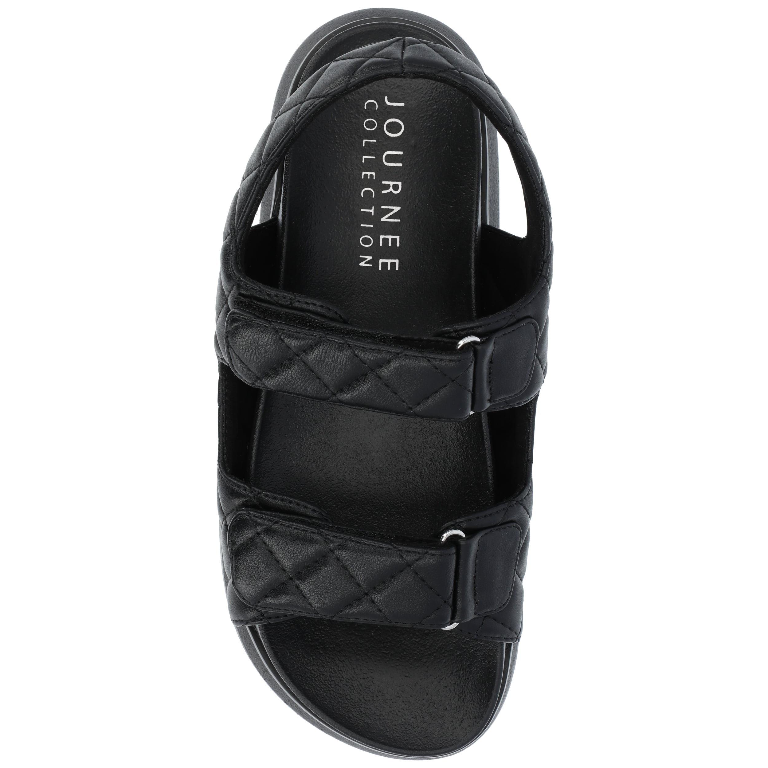 Journee Womens Debby Hook and Loop Platform Sport Sandals