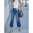 thumbnail image 3 of 2025 Essential Women's Straight Leg Jeans - Comfort Stretch Ankle Length Denim Pants (S-XXL), 3 of 7