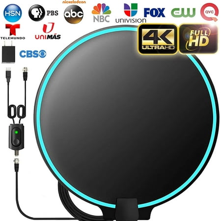 [2022] Amplified HD Digital TV Antenna 330 Miles Long-Range Reception Support 4K 1080p Indoor TV Digital HD Antenna Freeview Life Local Channels All Type Television Switch Amplifier Signal Booster