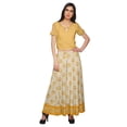 thumbnail image 1 of Moomaya Printed Cold Shoulder Keyhole Neck Crop Top And Palazzo Set Ethnic Wear, 1 of 1