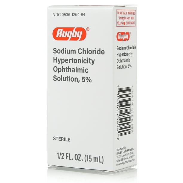 Rugby Sodium Chloride Ophthalmic Solution Eye Drops 5 15mL Rugby Sodium Chloride Ophthalmic Solution Eye Drops 5 15mL