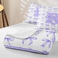 thumbnail image 4 of Manfei Aesthetic Coquette Bow Quilt Full For Kids,Letter R Monogram Letter Full Bedspread Sets For Girl,3-Piece, 4 of 7
