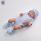 thumbnail image 5 of Luxtrada - Muñeca realista de bebé recién nacido de 11 pulgadas, hecha a mano, de silicona y vinilo, con peso, adorable y linda muñeca para regalo de Navidad (azul, niña), 5 of 7