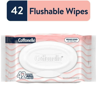 Cottonelle Fragrance Free Flushable Wet Wipes, 1 Flip-Top Pack