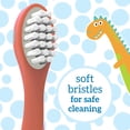 thumbnail image 4 of fafa-Toddler Toothbrush, Dinosaur, Green and Orange, 2-Pack, 4 of 4