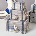 thumbnail image 2 of Caja de almacenamiento de madera apilable 3x Caja organizadora decorativa gris, 2 of 8