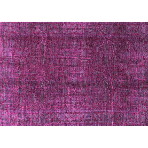Ahgly Company Indoor Rectangle Oriental Pink Modern Area Rugs, 6' x 9'