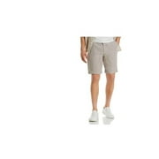 The Men's Store at Major Dept Store Linen Micro-Houndstooth Sport Shorts Tan-32