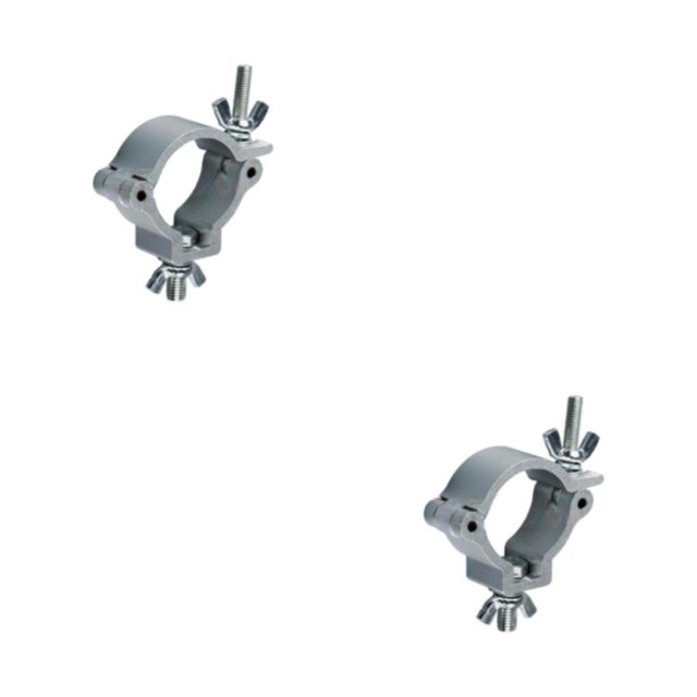 tamizeot Versatile Lighting Hook Mount for Club Exhibition Event Alloy Wrap Around Clamp Silver Master 2Set