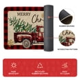 thumbnail image 4 of Sm:)e Red Black Plaid Truck Pine Tree Christmas Kitchen Rugs and Mats, 17x29Inch and 17x47 Inch, Non Slip Linen Mat Inside Washable for Porch Patio Hallway, 4 of 7