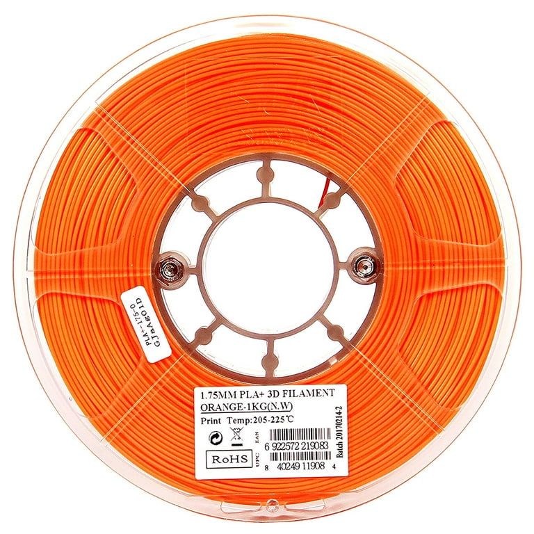 Filament d'imprimante 3D PLA 1-75 mm orange translucide 2018C