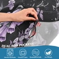 thumbnail image 3 of Yayeee Kitchen Curtains Light Filtering 27"x24" Rod Pocket Short Cafe Window Panel, Light Purple Flowers, 3 of 7