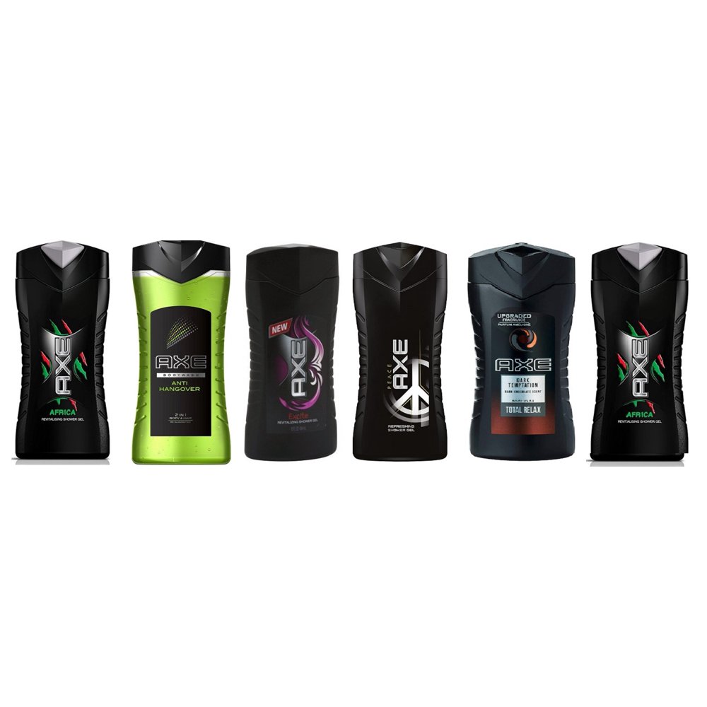 AXE Men's Shower Gel Body Wash Random Flavors 250ml (6Pack) Walmart