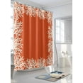 thumbnail image 3 of Shower Curtain Orange Coral Bathroom Curtains with Hooks, Waterproof Fabric Coastal Marine Life Bath Shower Curtains Set for Bathroom Bathtubs Decor 72x72 Inch, 3 of 8