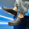 thumbnail image 2 of New Non-slip Resistant Work Shoes for Cook Unisex Kitchen Chef Shoes Slip on Waterproof Oil-Proof Kitchen Chef Clogs Solid Color black 38, 2 of 6