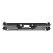 REAR STEP BUMPER ASSEMBLY; SINGLE EXHAUST; CHROME; WITHOUT PARK