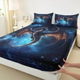 thumbnail image 3 of Castle Fairy Magical Dragon Boy Twin Sheet Sets 3pcs,Universe Galaxy Twin Fitted Sheet Microfiber,Starry Sky Breathable Flat Sheet,Ultra Soft Home Decor, 3 of 7