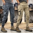 thumbnail image 2 of Pantalones de camuflaje azul marino para hombre, pantalones harén Y2k holgados de carga coreana para hombre, ropa técnica de alta calidad para exteriores, pantalones de trabajo de hip hop apilados, 2 of 5