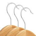 thumbnail image 2 of Perchas para trajes Casafield 20 de madera natural, madera de loto, 2 of 4