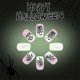 thumbnail image 3 of 24 uñas postizas cuadradas medianas de acrílico con diseño de telaraña para Halloween para mujer., 3 of 5
