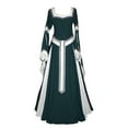 thumbnail image 2 of Meichang Renaissance Costume for Women Vintage Medieval Elegant Gothic Maxi Dresses Cosplay Irish Steampunk Ball Gown Chemise Dress, 2 of 4