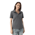 thumbnail image 4 of Zfeel Polo Shirt for Women, Women's Polo, Z8810 Oceanside Heather, Black Heather, S, 4 of 5