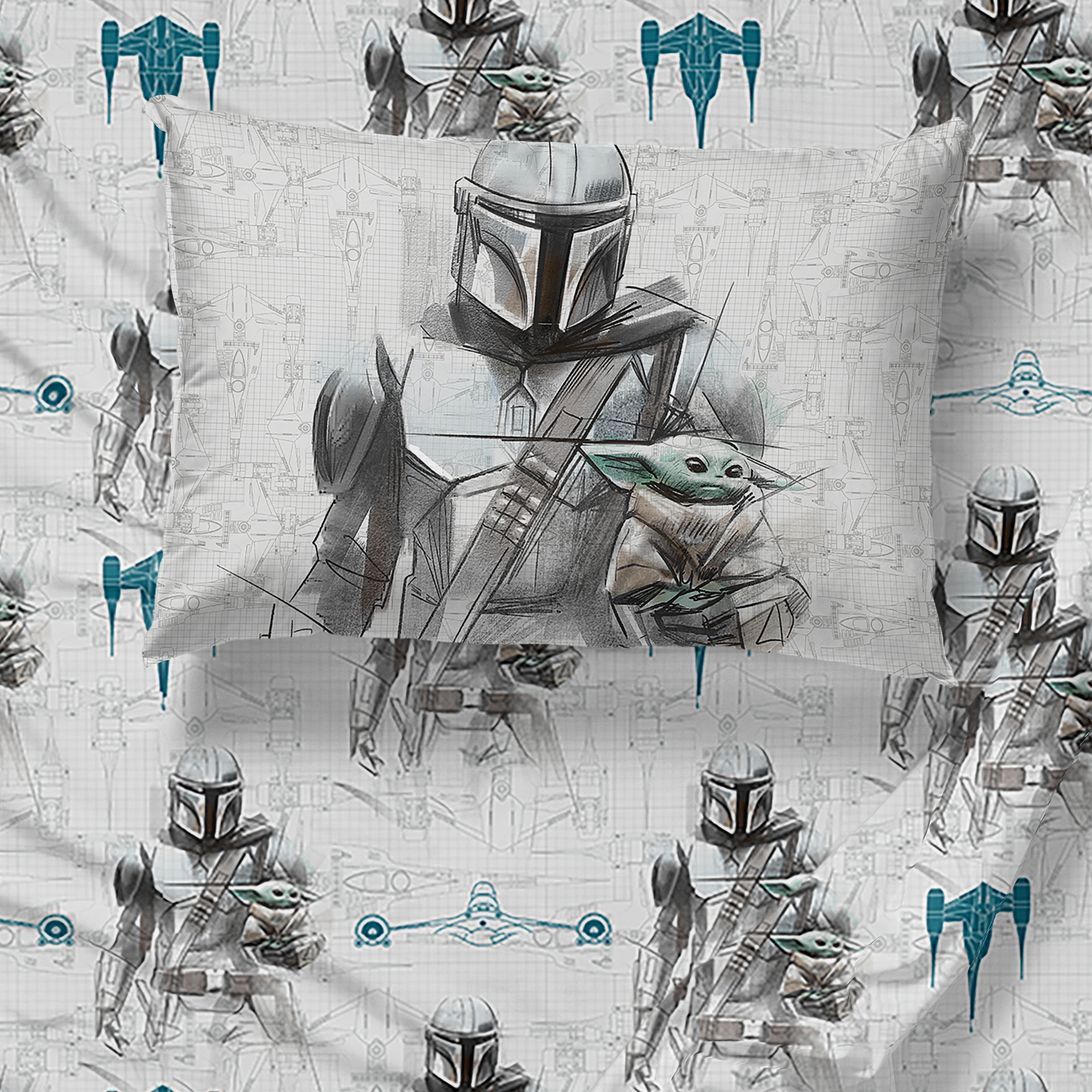 The Mandalorian 3-Piece kids Twin Sheet Set, 100% Polyester
