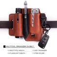 thumbnail image 3 of Funda multiherramienta para cinturón, organizador de bolsillo EDC de cuero para hombres, funda con portalápices, llavero, funda para linterna, bolsa de cuero EDC negra Sincero Electrónica, 3 of 5