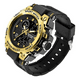 thumbnail image 1 of Reloj Táctico Militar Deportivo Impermeable Negro con Dorado Malubero Cantidad de agujas: 3, 1 of 3